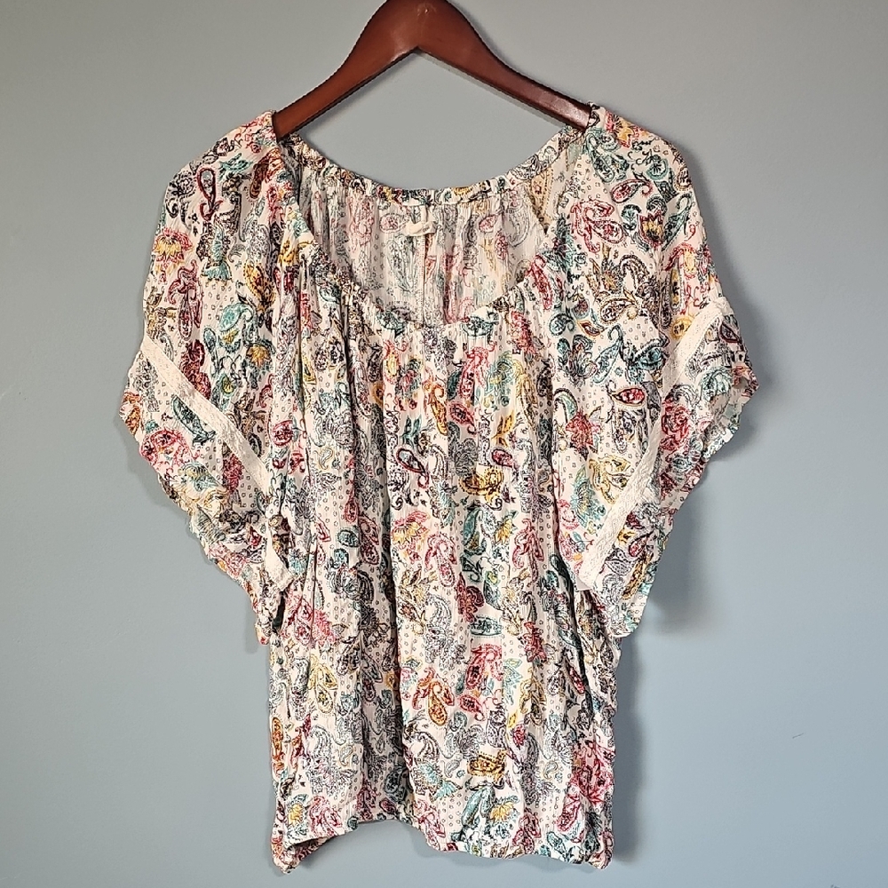 Maurices Multicolor Paisley Blouse Size 2X